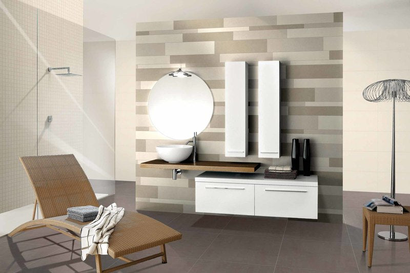 Patio Separation step with a triple element border on each side