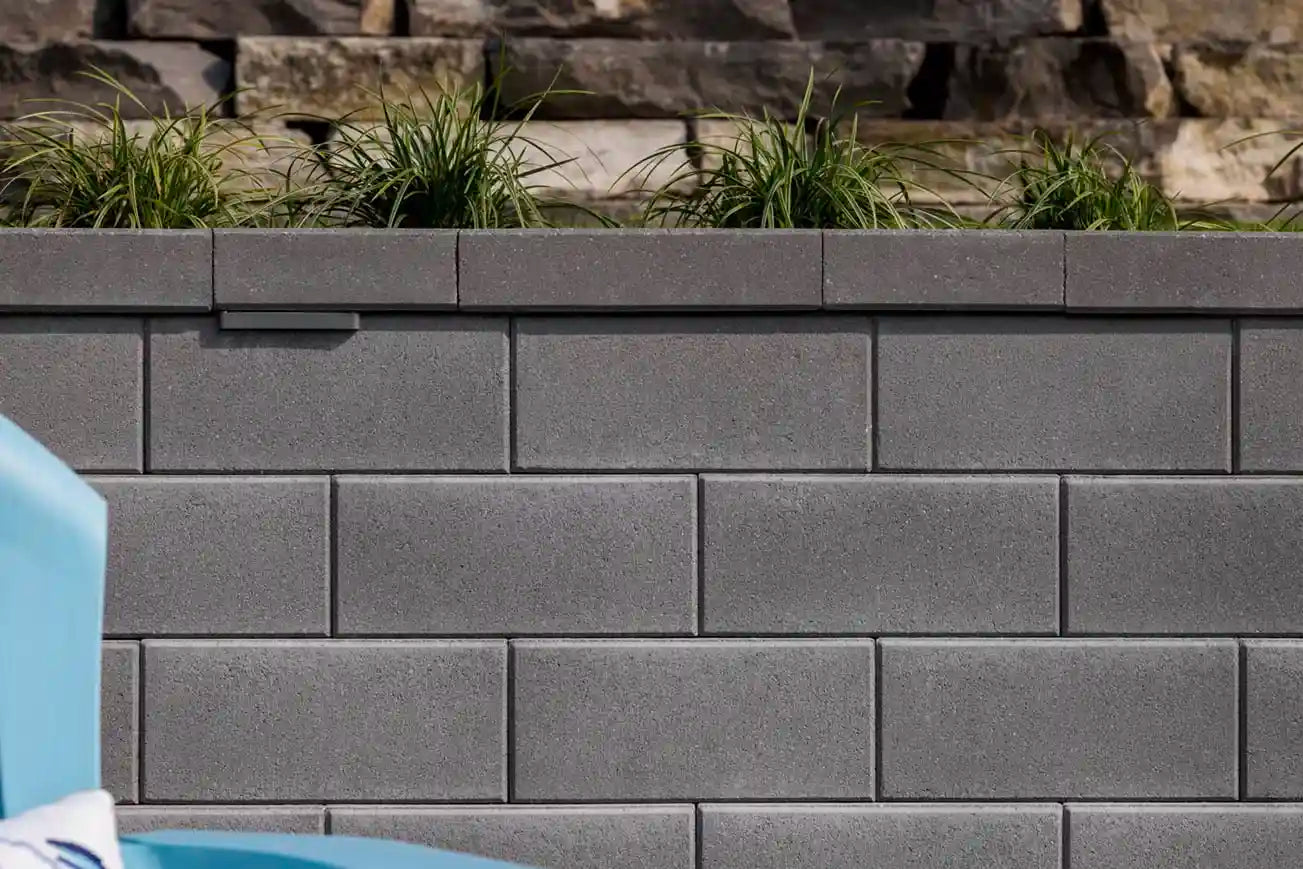 Patio furniture on top of a patio made with Papyrus Pavers