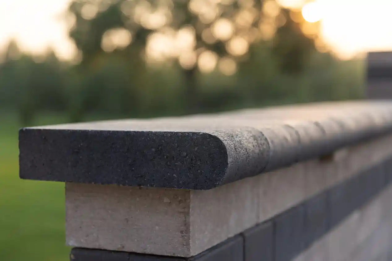 Grand Crest Coping used as a wall cap.