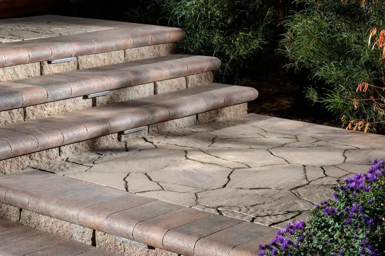 stairway topped with Marina Coping