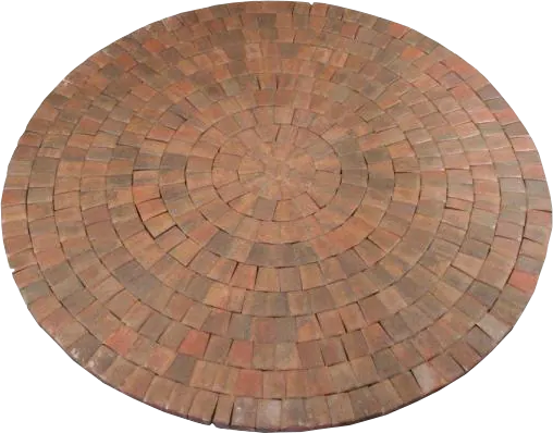 Walkway with a cobble paver design