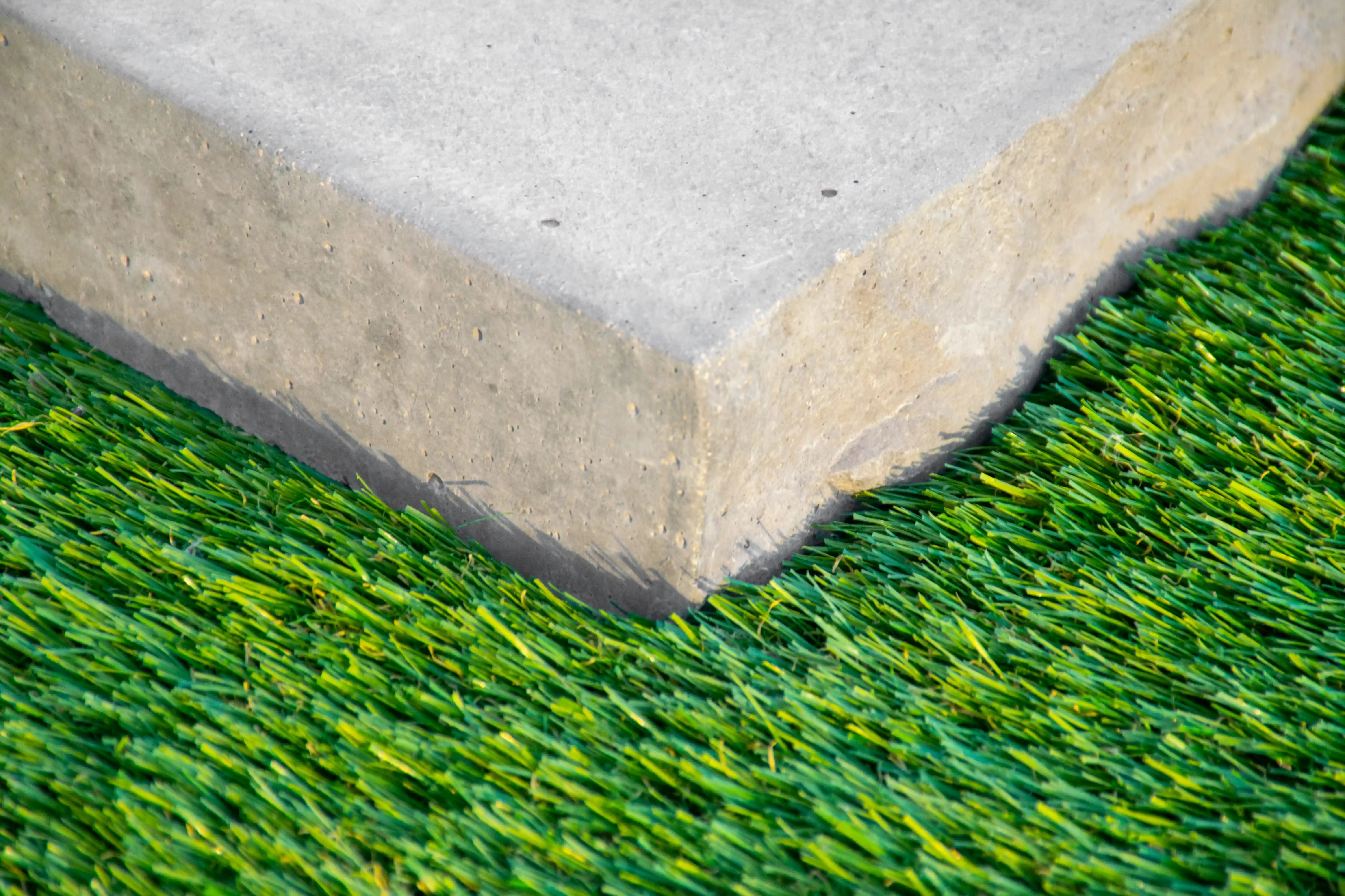 Close up of the corner of the Smoky Grey Fire Pit Cap Piece